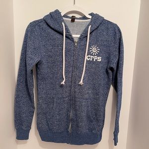 Port Authority Full Zip Hooded Jacket. Stonewash Blue M